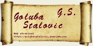 Goluba Stalović vizit kartica